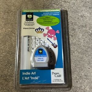 Cricut Indie Art Cartridge with Blue and Pink Accents